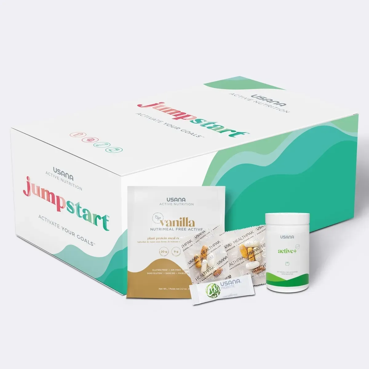 Conditionnement officiel de Trousse Départ accéléré/Nutrimeal Free Active.