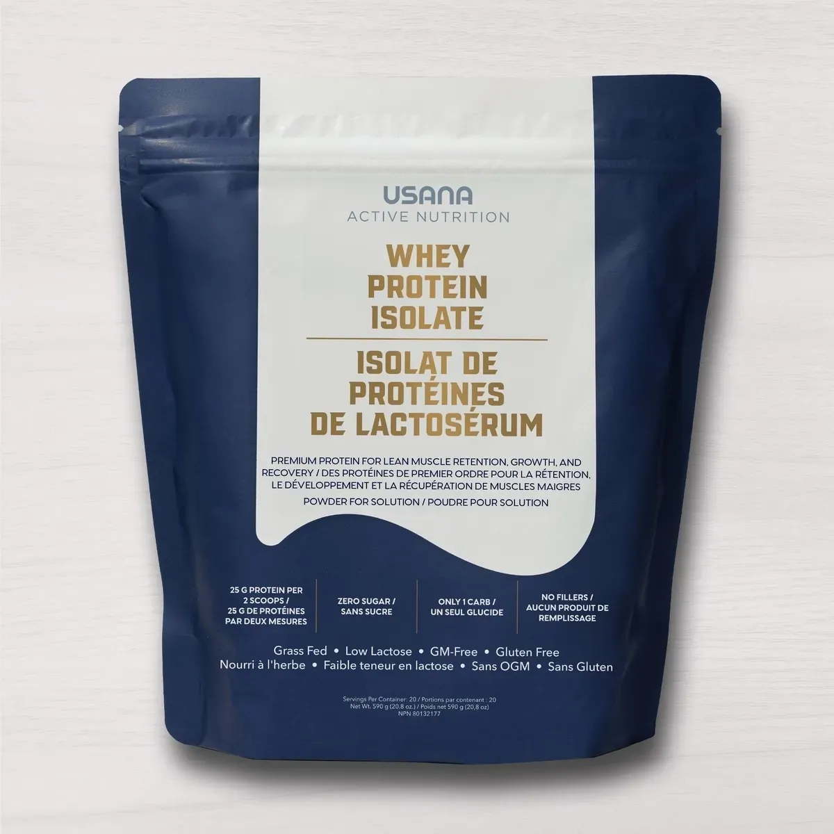 Conditionnement officiel de Isolat de protéines de lactosérum.