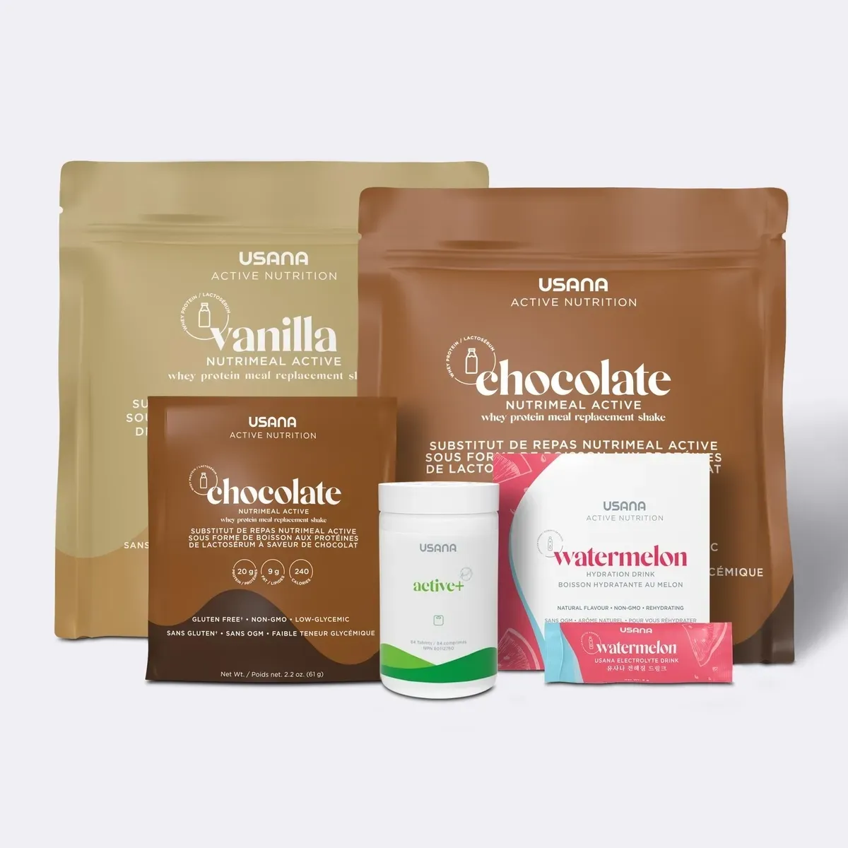 Conditionnement officiel de Trousse de transformation Active Nutrition.