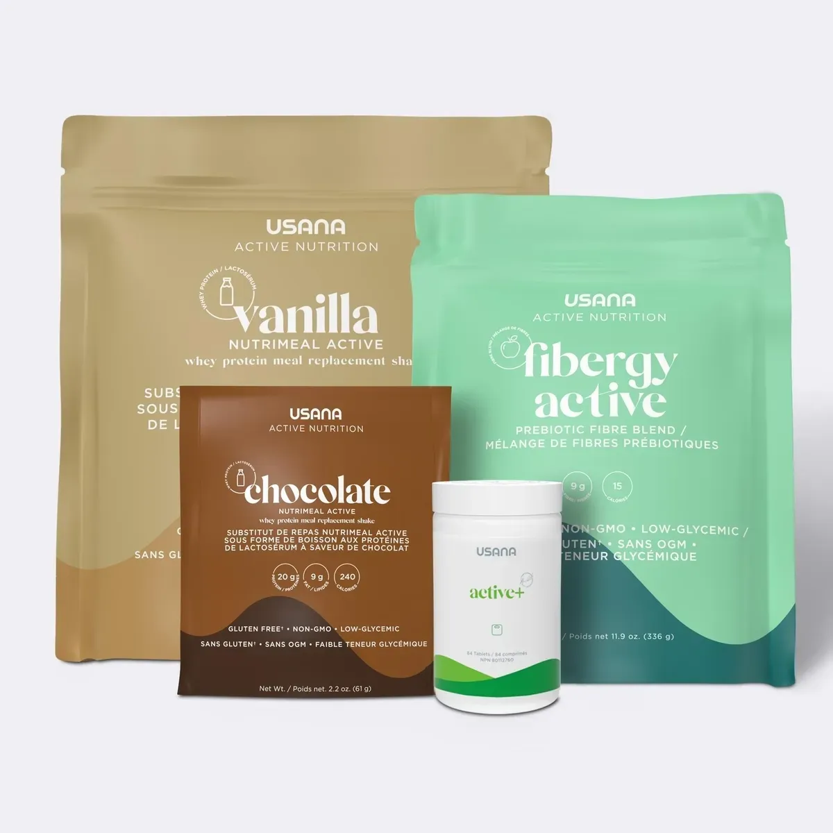 Conditionnement officiel de Trousse de maintien Active Nutrition.